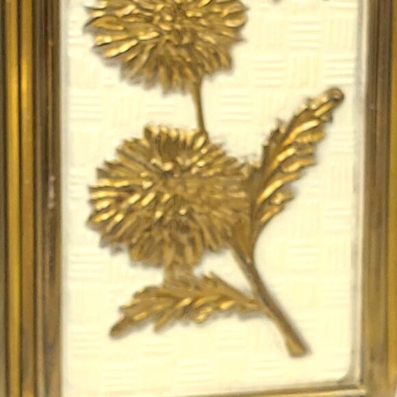 Elpec Brass Plaques-Floral Designs-14.75 In x 6.625 In. x4 Mid Century England - Picture 11 of 16